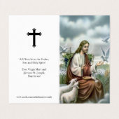 カトリック教の祈りの言葉は鳩との|イエス・キリストを梳きます 名刺 (外部フラット)