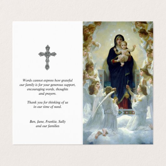 カトリック教の祈りの言葉は|のヴァージン及び天使を梳きます 名刺 (外部フラット)