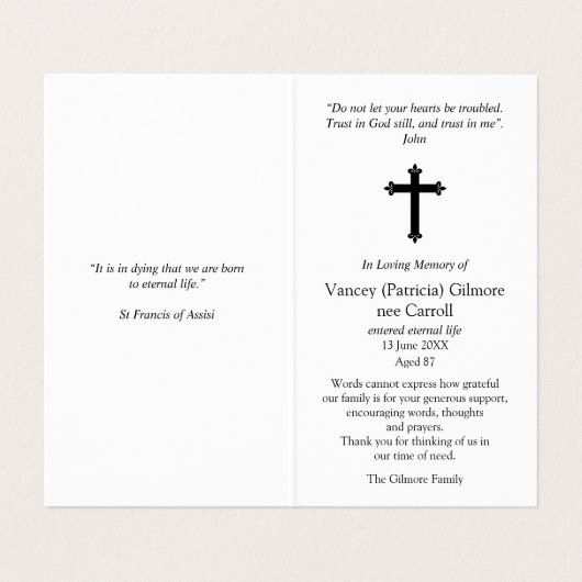 カトリック教の祈りの言葉は|の母献身を梳きます 名刺 (内部フラット)