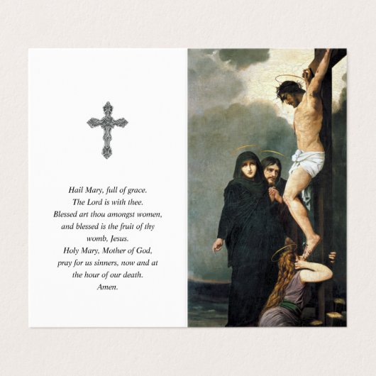 カトリック教の祈りの言葉は|の神聖なはりつけを梳きます 名刺 (外部フラット)