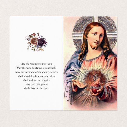 カトリック教の祈りの言葉は|の神聖なハートイエス・キリスト2を梳きます 名刺 (外部フラット)