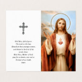 カトリック教の祈りの言葉は|の神聖なハートイエス・キリスト3を梳きます 名刺 (外部フラット)