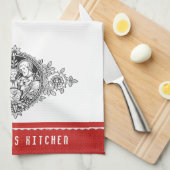 カトリック教の神聖な家族の宗教装飾的な線画 キッチンタオル (四つ折り)