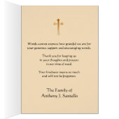 カトリック教の神聖な家族の葬儀の哀悼は感謝していしています (内側 (右))