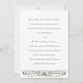 カトリック教の結婚式の一定の招待状のテンプレートCC 招待状 (正面)