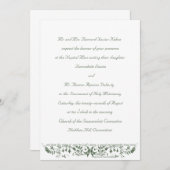 カトリック教の結婚式の一定の招待状のテンプレートCC 招待状 (正面/裏面)