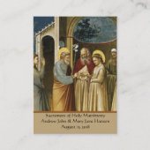 カトリック教の結婚式の祈りの言葉の好意神聖なカード 名刺 (正面)