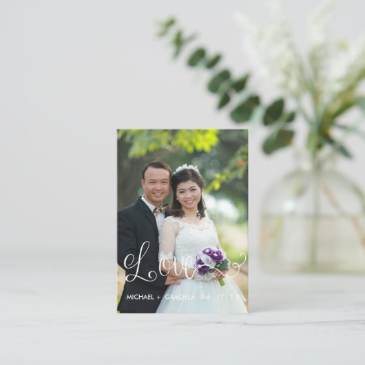 カトリック教の結婚式の祈りの言葉神聖なカード|原稿の上敷 名刺 (スタンド正面)