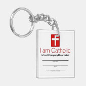 カトリック教の緊急の接触カード キーホルダー (正面左)