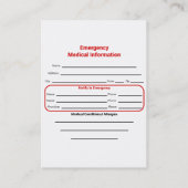 カトリック教の緊急の接触カード コーリングカード (裏面)