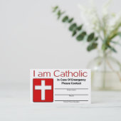 カトリック教の緊急の接触カード コーリングカード (スタンド正面)