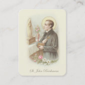 カトリック教の聖ヨハネBerchmansの侍者の祈りの言葉 名刺 (正面)