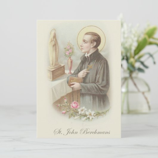 カトリック教の聖ヨハネBerchmansの侍者の祈りの言葉 招待状 (スタンド正面)