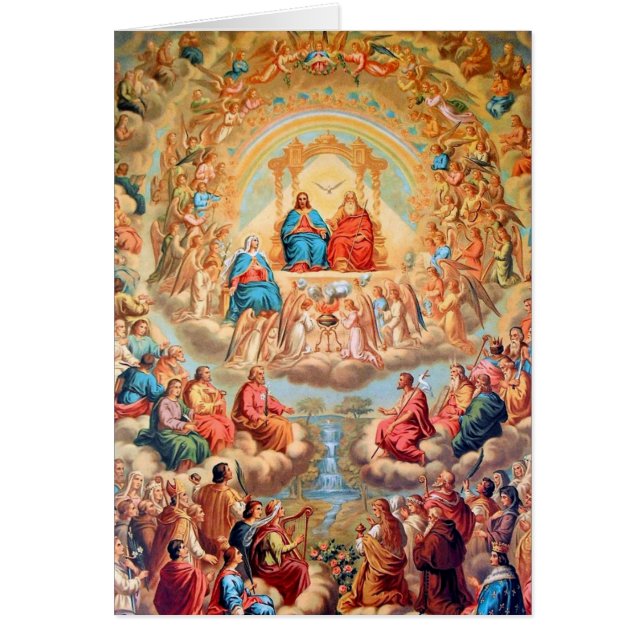 カトリック教の聖三位一体の聖者は哀悼の言葉感謝していしています (正面)