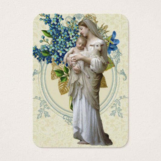 カトリック教の聖母マリアの葬儀の祈りの言葉の記念物カード (正面)