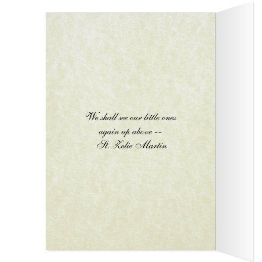 カトリック教の葬儀の悔やみや弔慰のベビーの乳児は感謝していしています (内側 (左))