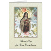 カトリック教の葬儀の悔やみや弔慰の神聖なカードは感謝していしています (正面)