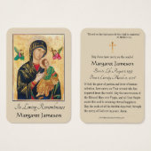 カトリック教の葬儀の記念の祈りの言葉の神聖なカード (正面&裏面)