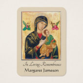 カトリック教の葬儀の記念の祈りの言葉の神聖なカード (正面)