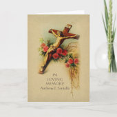 カトリック教の葬儀の記念の神聖な祈りの言葉カード カード (正面)