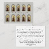 カトリック教のCarmelite聖者の尼僧の司祭の神聖なカード 名刺 (正面/裏面)