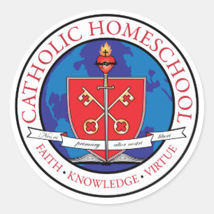 カトリック教のHomeschoolの頂上のステッカーシート ラウンドシール