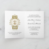 カトリック教エレガント教ゴールデン結婚ズ・インビタティ 招待状 (内部)