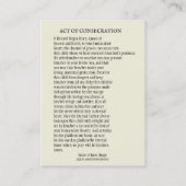 カトリック教会による子どものマリアへの祈りの言葉 名刺 (裏面)