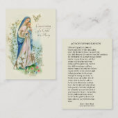 カトリック教会による子どものマリアへの祈りの言葉 名刺 (正面/裏面)