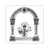 カトリック教会のホストSaxonフレーム宗教的 ラバースタンプ (インプリント)