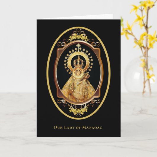 カトリック教会のマナオグの宗教婦人 カード (黄色い花)