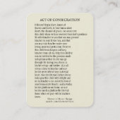 カトリック教会の子の聖別祈りの言葉をメアリーに----- プレイスカード (裏面)