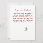 カトリック教会の承認の招待 招待状 (裏面)