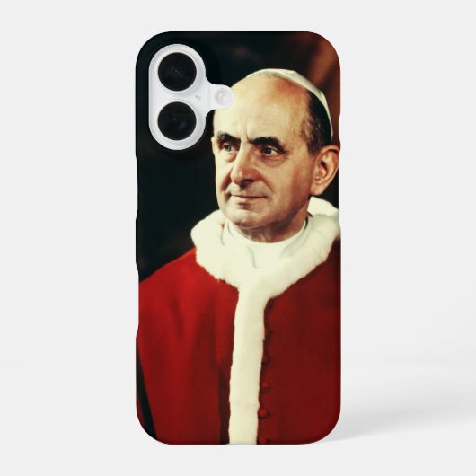 カトリック教会の教皇聖人パウロ6世 iPhone 16ケース (裏面)