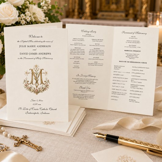 カトリック教会の結婚ミサプログラム カード