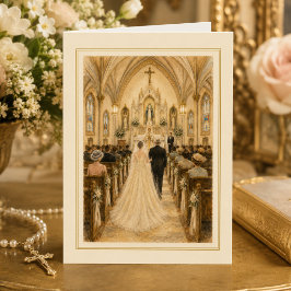 カトリック教会の結婚式おめでとう カード