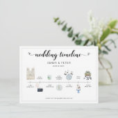 カトリック教会の結婚式の日タイムラインプログラム (スタンド正面)