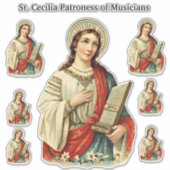 カトリック教会の聖セシリアミュージシャン シール (正面)