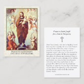 カトリック教会の聖ヨセフ祈りの言葉の魂 名刺 (正面/裏面)