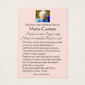 カトリック教会の聖母スペインの葬儀 (裏面)