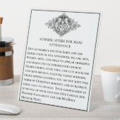 カトリック教会の質素な服装ガイドライン 台座サイン (インサイチュ)