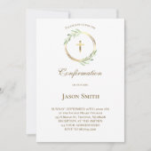 カトリック教会の金ゴールドサークル離れ緑 招待状 (正面)