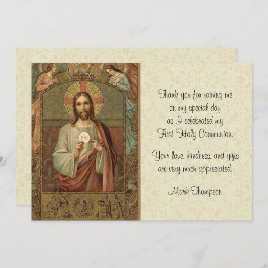 カトリック教会イエズエンジェルス司会者ありがとう 招待状 (正面/裏面)