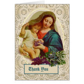 カトリック教会メリーイエス葬儀聖なるカードありがとう (正面)