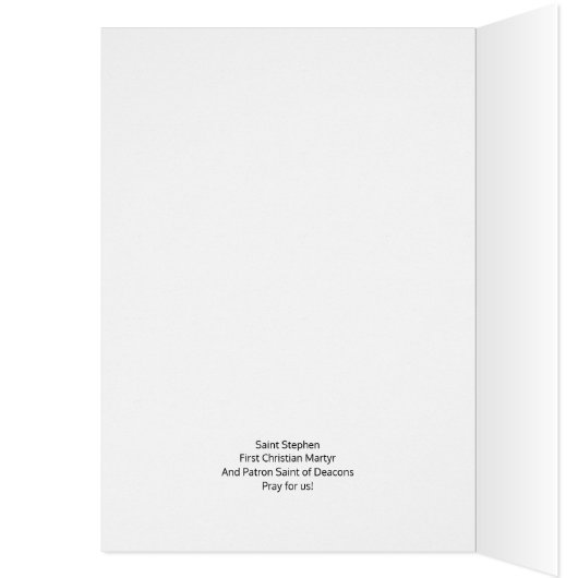 カトリック教会Deacon調整GreetingCard (内側 (左))