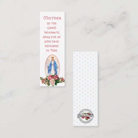 カトリック教徒によって賛美される新しい母宗教神聖なカード スキニー名刺 (正面/裏面)