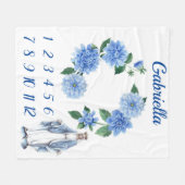 カトリック教徒によって賛美される聖母マリアのベビーのマイル標石 フリースブランケット (正面(横))