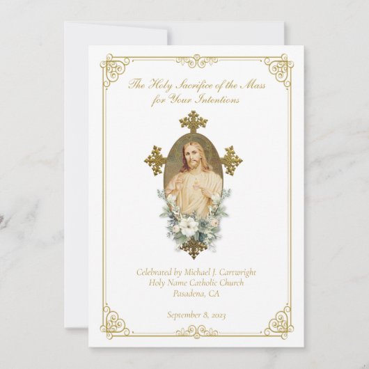 カトリック教徒の意志供述親忘れ ノートカード (正面)