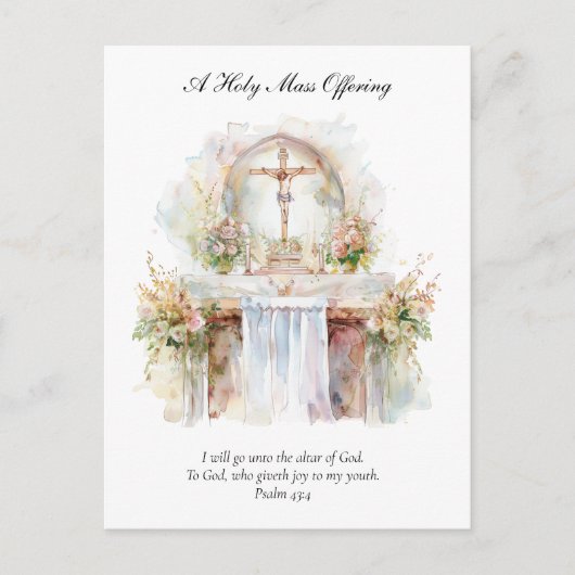 カトリック教徒の意志供述親忘れ ポストカード (正面)