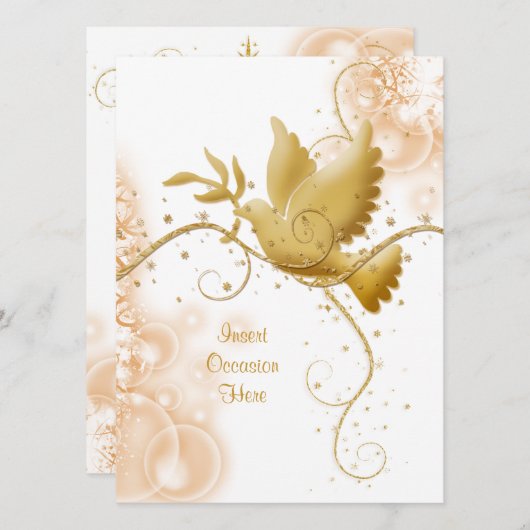 カトリック教徒の渦巻き結婚をする 招待状 (正面/裏面)